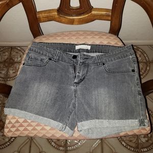 Grey jean shorts